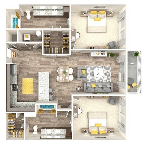 a floor plan of a house with a bedroom and a living room